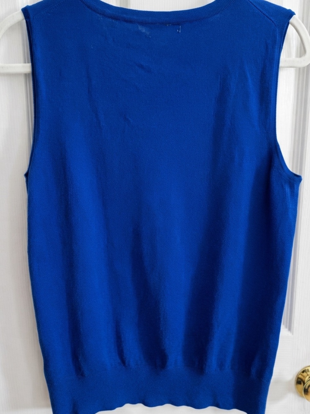 Cable & Gauge Royal Blue Sleeveless Knit Sweater Tank Top Large - Picture 2 of 4